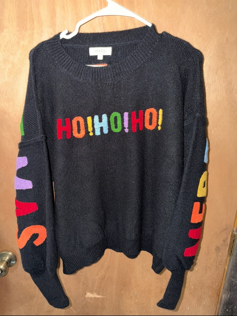 Black 'HO! HO! HO!' Crewneck Sweater